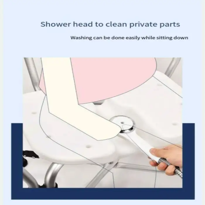 Durable Shower Chair for Elderly Care Home Safety Equipment with Rehabilitation Therapy Supplies for Home Bathroom