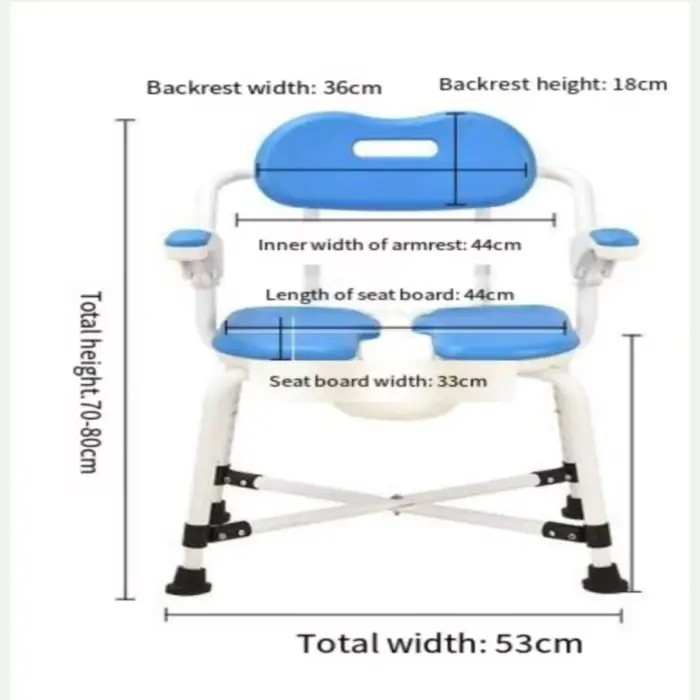 Durable Shower Chair for Elderly Care Home Safety Equipment with Rehabilitation Therapy Supplies for Home Bathroom