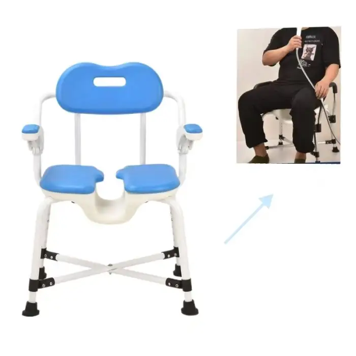 Durable Shower Chair for Elderly Care Home Safety Equipment with Rehabilitation Therapy Supplies for Home Bathroom