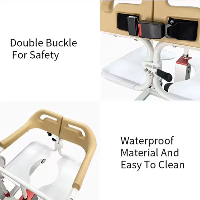 Hydraulic Patient Lift Transfer Chair Medical Safety Equipment for Bathroom Wheelchair to Car Bed Shower Transfer Chair