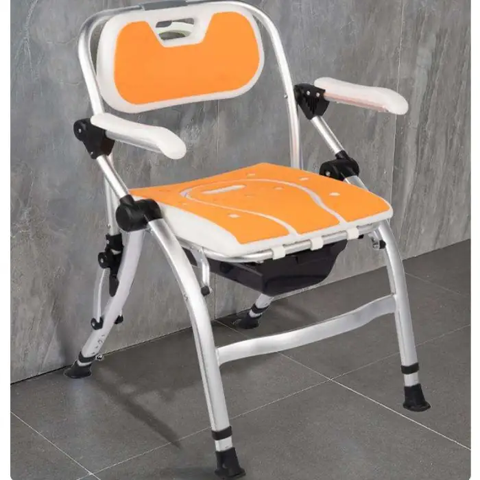 Adjustable Folding Shower Chair for Elderly and Disabled Bathroom Safety Equipment
