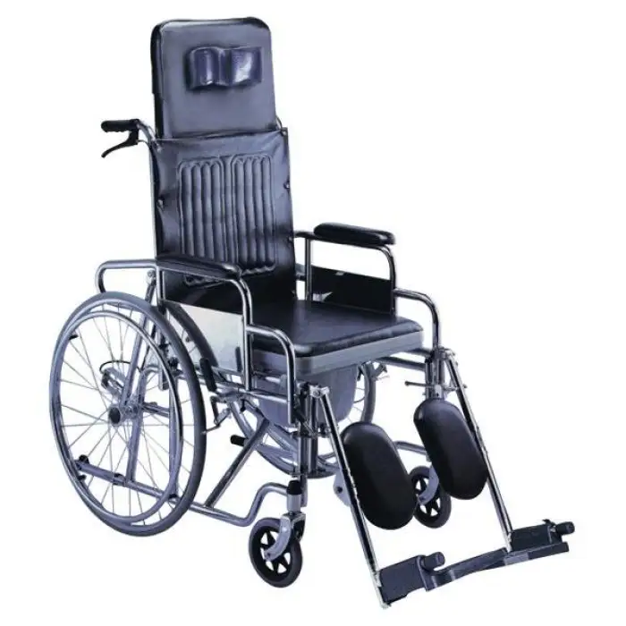 Elderly Outdoor Hand Push Wheelchair with Potty Household Toilet Safety Equipment Bathroom Essentials
