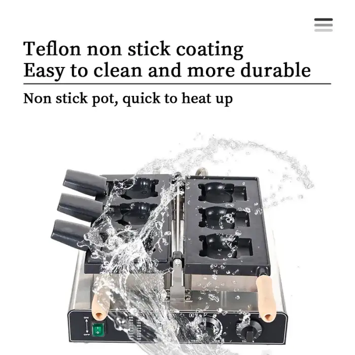 Commercial Cat Waffle Maker Machine with Hellokitty Shape Electric Taiyaki Waffle Maker Ice Cream Taiyaki Machine