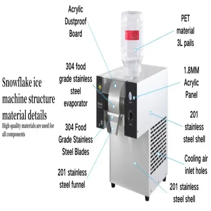 JMXC80F Commercial Ice Cream Machine Bingsu Maker Snow Ice Machine