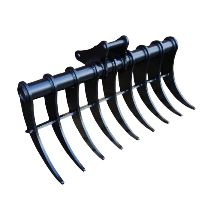 Excavator Mechanical Rake Bucket Root Rake for 1-4 Tons Mini Excavator