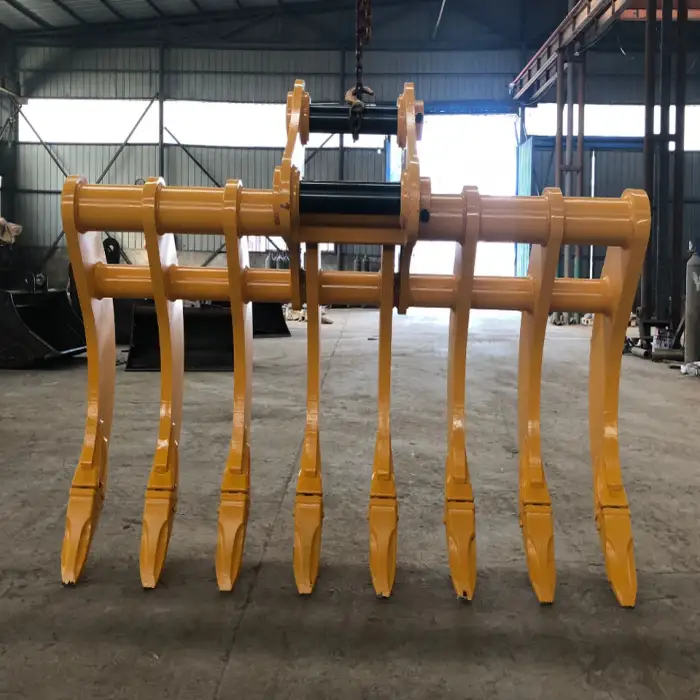 Excavator Root Rake Tilting Rake Bucket Excavator Attachments Landscape Rake