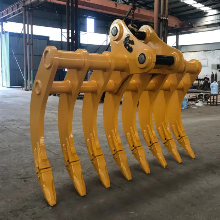 Excavator Root Rake Tilting Rake Bucket Excavator Attachments Landscape Rake