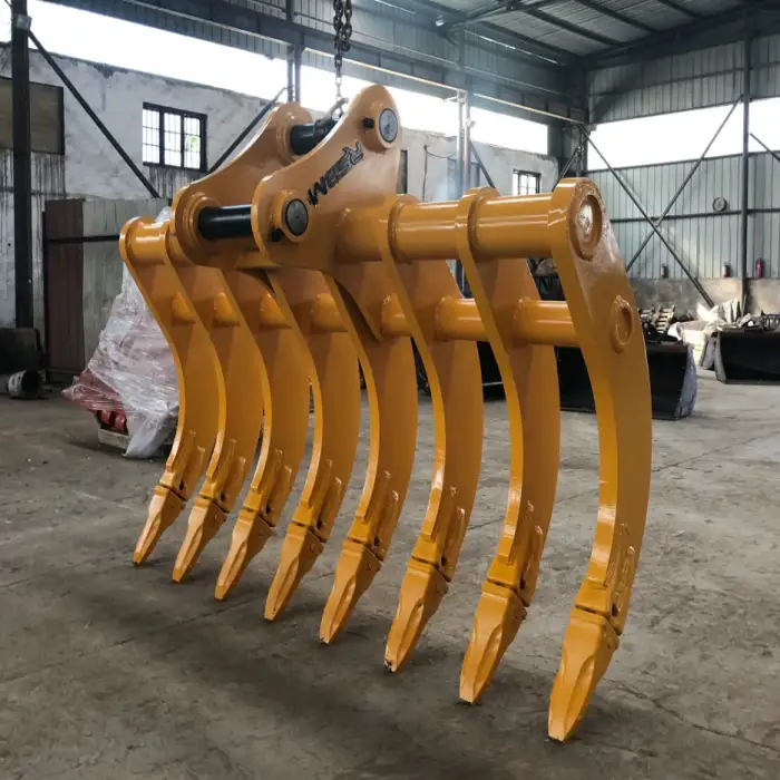 Excavator Root Rake Tilting Rake Bucket Excavator Attachments Landscape Rake