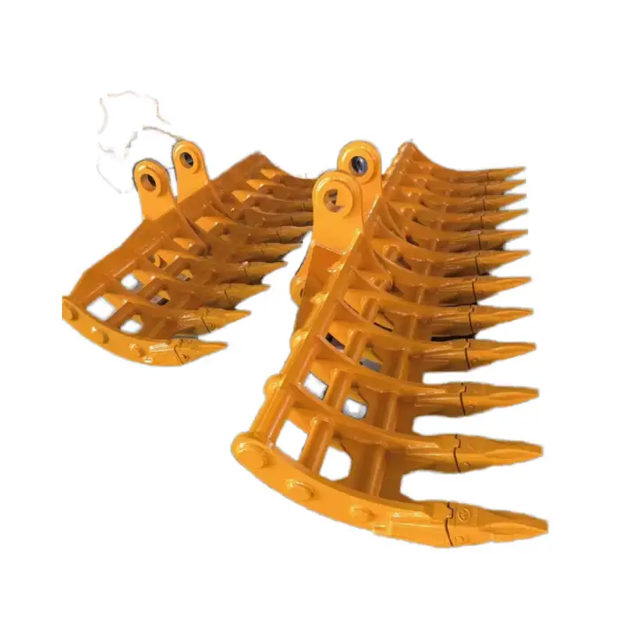 High Efficiency 5-6 Ton Excavator Rake for Garden Use