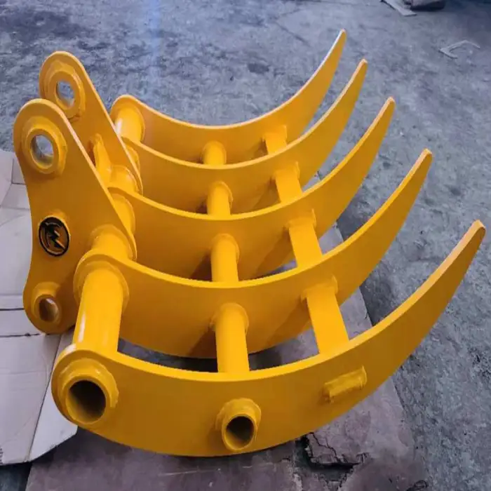 Land Clearing Stick Rake Adjustable Excavator Rake