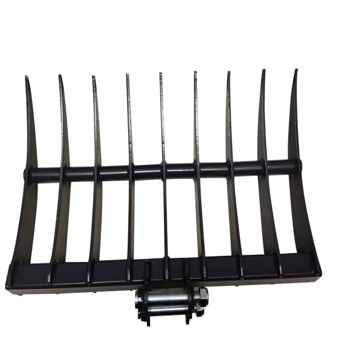 9 Teeth Industrial Iron Hand Rake Excavator Rakes for Farming Leaf Lawn Rake