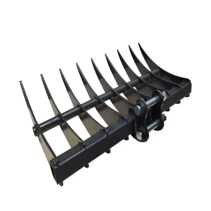 9 Teeth Industrial Iron Hand Rake Excavator Rakes for Farming Leaf Lawn Rake