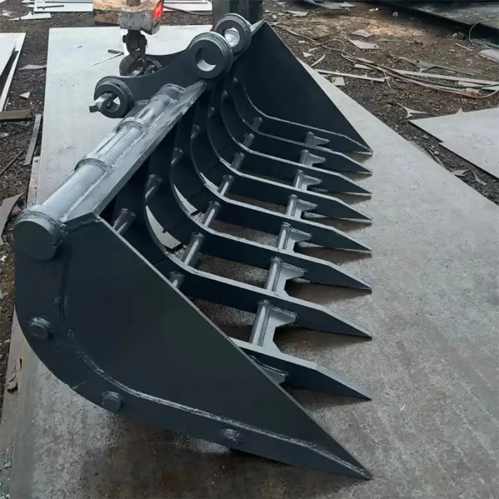 Mini Excavator Attachments Root Rake for 1-4 Tons Mini Excavator