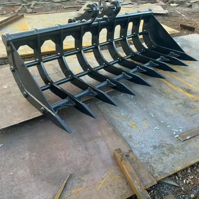 Mini Excavator Attachments Root Rake for 1-4 Tons Mini Excavator