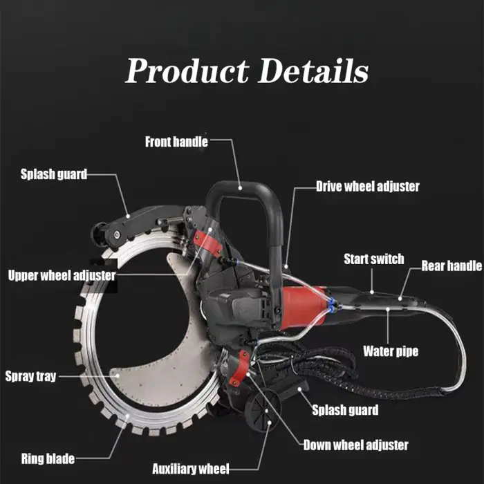 High Groove Cutting Electric Wall Saw Machine Concrete Wall Cutter Machine