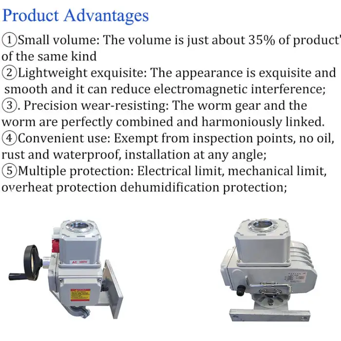Quarter-Turn Intelligent Regulating Electric Motorized Actuator