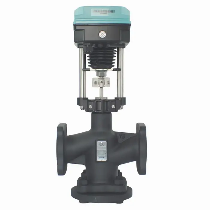 YC-TECH PN16/25 Flange Directional Steam Electric Motor Proportional WCB Regulating Media (Gas) Control Valve