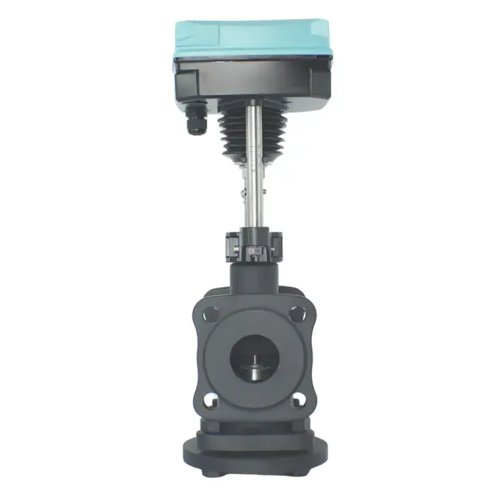 YC-TECH PN16/25 Flange Directional Steam Electric Motor Proportional WCB Regulating Media (Gas) Control Valve