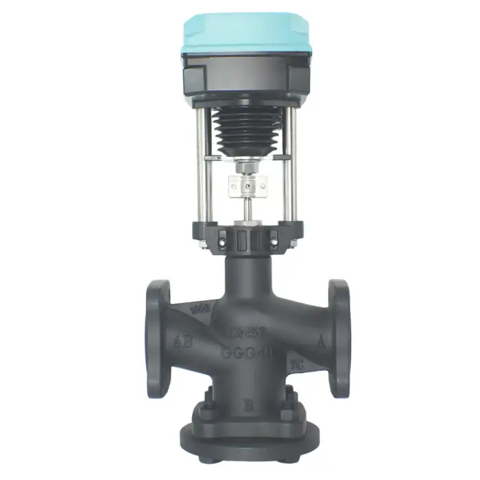 YC-TECH PN16/25 Flange Directional Steam Electric Motor Proportional WCB Regulating Media (Gas) Control Valve