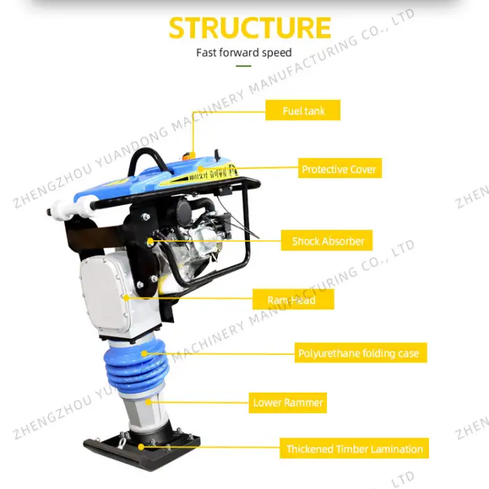 Gasoline Engine Jumping Jack HCD100/HCD125/HCD130 Soil Vibrating Tamper