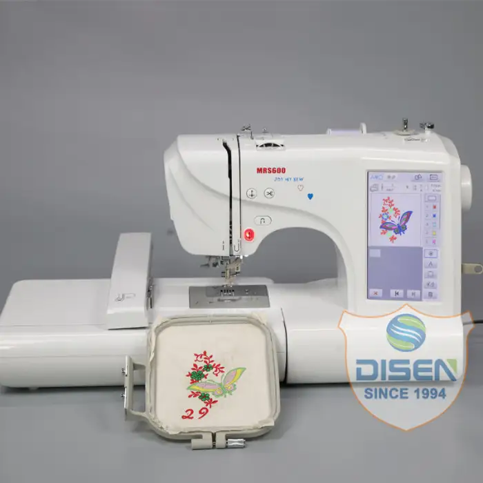 Small Automatic Home Sewing Embroidery Machine One Head Computerized Pattern Flat-Bed Plastic Metal Motor