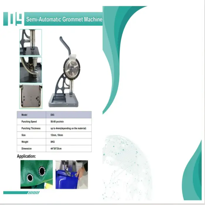 Semi Auto Metal Rings Eyelet Punching Machine