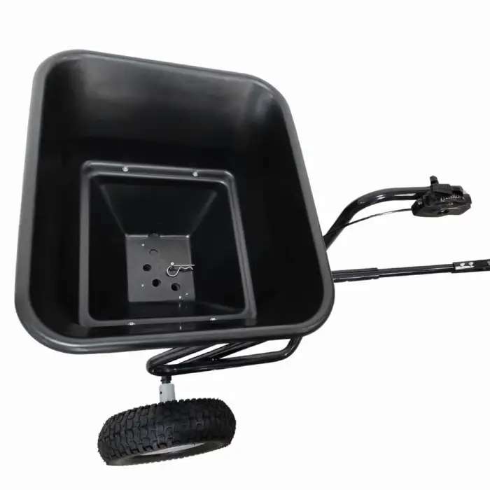 TC2414 Tow-Behind Broadcast Spreader, Tow Behind Seed Fertilizer Spreader for Farm, Lawn, Garden, with 5.00-6 Pneumatic Wheel