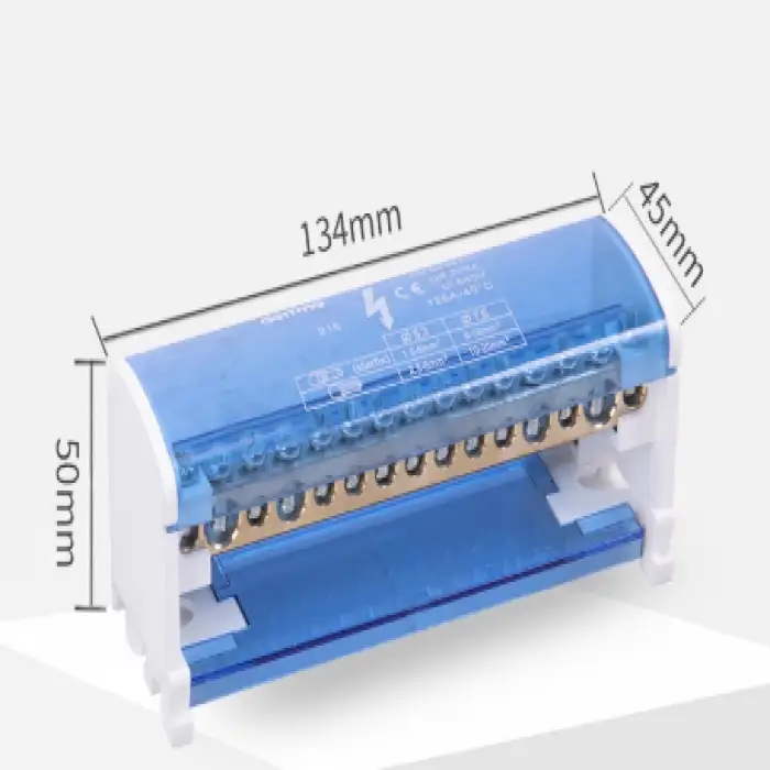 35mm Din Rail Terminal Block Power Distribution Box Multiple Zero Line Divider Nylon PA Cable Junction Box Industrial Components