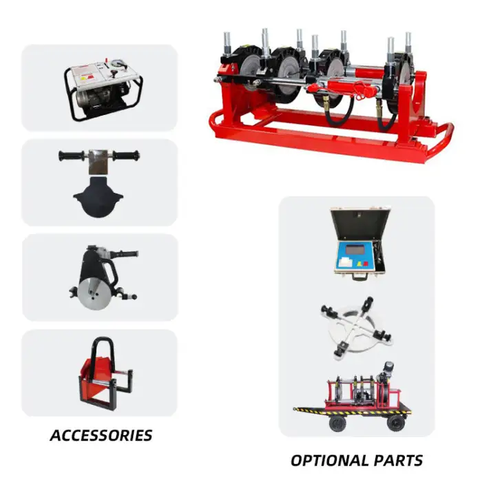 DN63-160mm Blue Electro Fusion PE Pipe Welding Machine Butt Welder with Engine and Pump Core Components