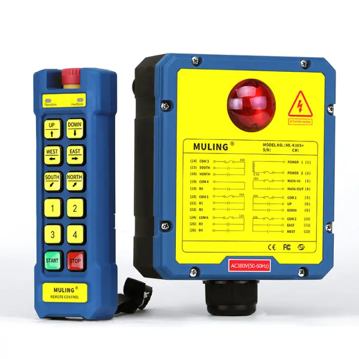 ML-K10S+ Industrial Wireless Remote Control Tower Crane AC 220V/380V/36V DC 12V/24V Voice Function Rolling Code for Truck Use
