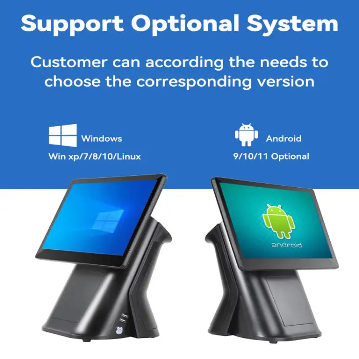 Restaurant Supermarket Lottery Coffee Shop Pharmacy Store Cashier Counter Equipment POS Machine Hardware Solution AIO POS