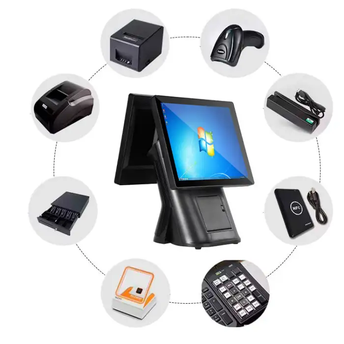 Restaurant Supermarket Lottery Coffee Shop Pharmacy Store Cashier Counter Equipment POS Machine Hardware Solution AIO POS