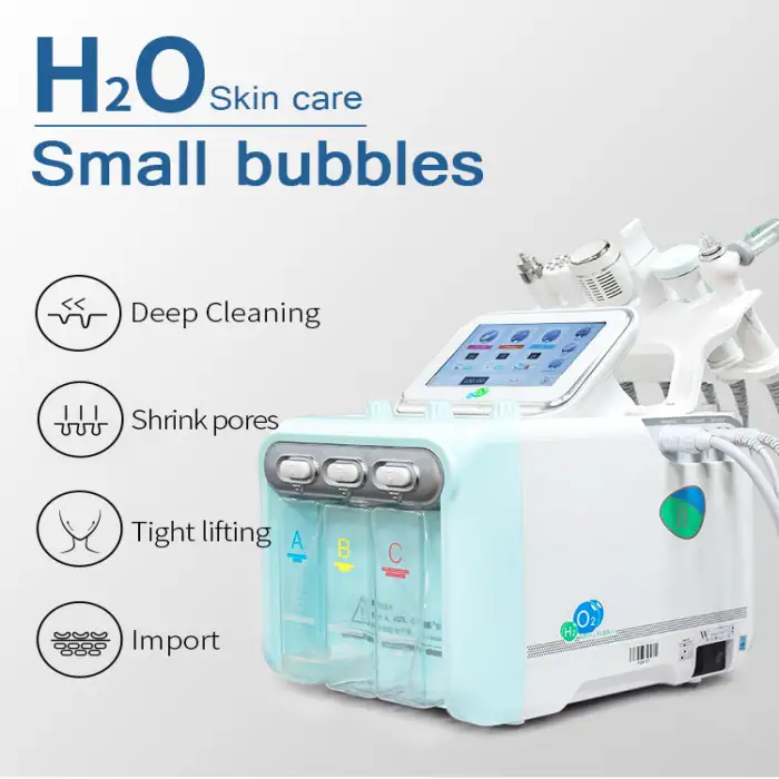 6 in 1 Multifunction Water Facial Spa Cleaning Peeling Oxygen Skin Tightening Microdermabrasion Hydra Machine