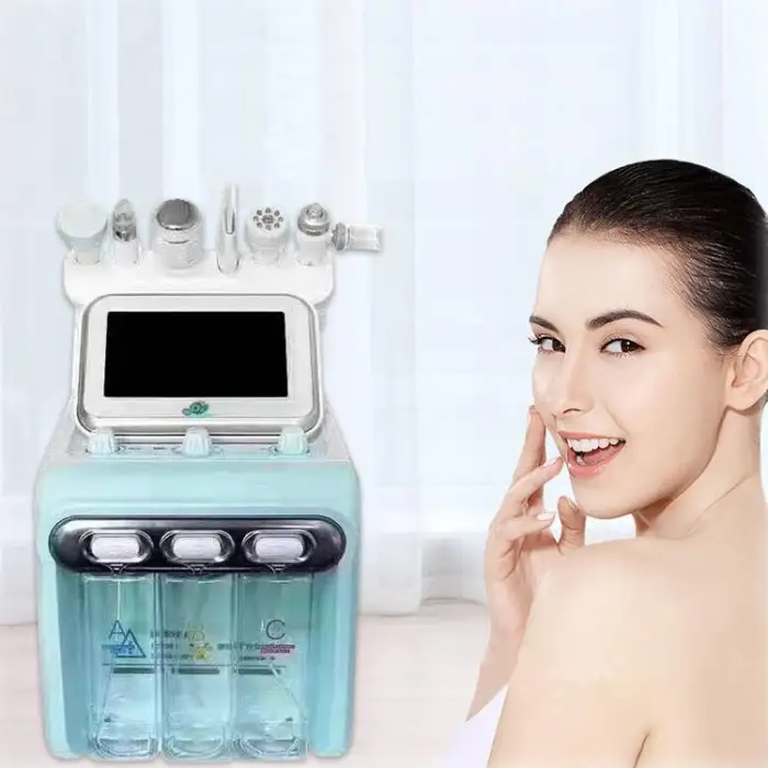 6 in 1 Multifunction Water Facial Spa Cleaning Peeling Oxygen Skin Tightening Microdermabrasion Hydra Machine