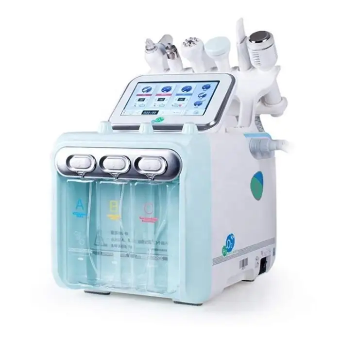 6 in 1 Multifunction Water Facial Spa Cleaning Peeling Oxygen Skin Tightening Microdermabrasion Hydra Machine