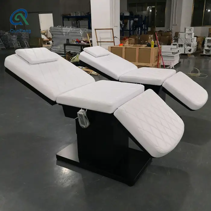 Luxury Modern Metal Frame Massage Table Adjustable Beauty Salon Facial Bed Treatment Bed