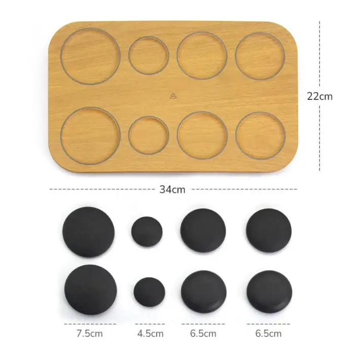 Electric Spa Stones Massager and Heater Kit Heated Stone Therapy Massager Spa Set