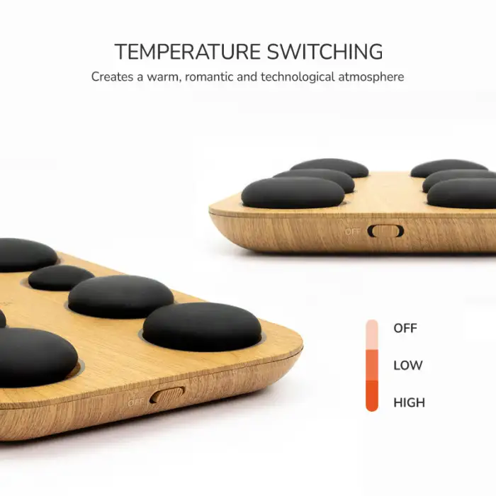 Electric Spa Stones Massager and Heater Kit Heated Stone Therapy Massager Spa Set