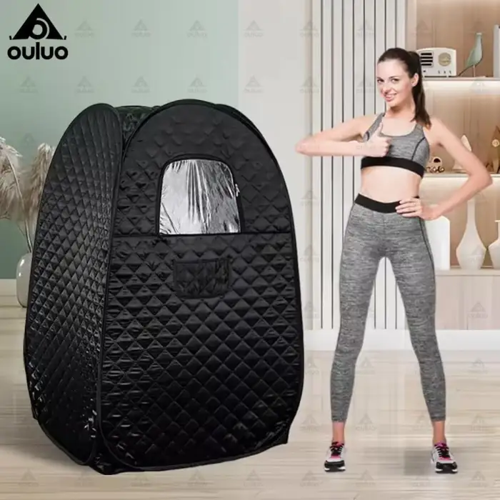 Modern Portable 110V/3L 1500W Wet Steam Generator Home Wet Sauna Room with Stainless Steel Structure & Remote Control Sauna Tent