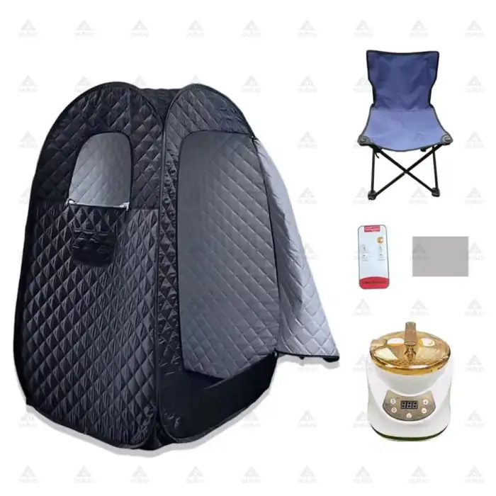 Modern Portable 110V/3L 1500W Wet Steam Generator Home Wet Sauna Room with Stainless Steel Structure & Remote Control Sauna Tent