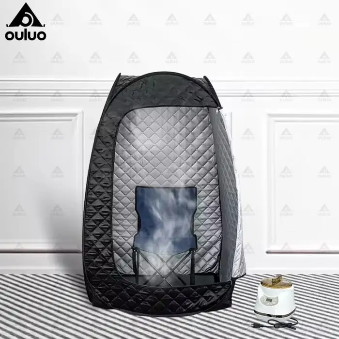 Modern Portable 110V/3L 1500W Wet Steam Generator Home Wet Sauna Room with Stainless Steel Structure & Remote Control Sauna Tent