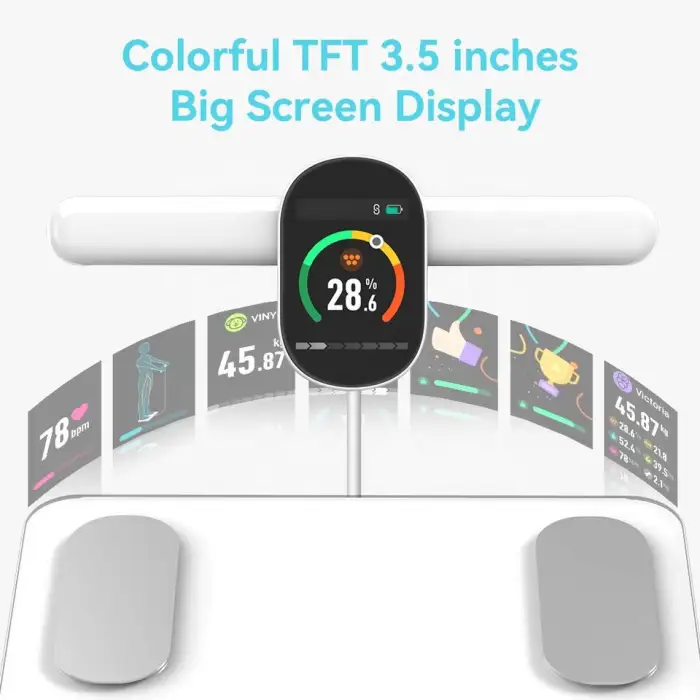 Smart 8-electrodes Digital Body Fat Bmi Bmr Measure Analyzer Scales Smart Fitness Scale