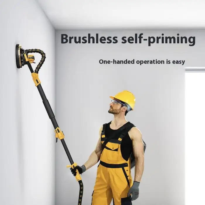 Brushless Electric Double Lamp Belt Wall Polishing Machine Long Rod Sandpaper Grinder with Putty 220V Grinding Sander Machine