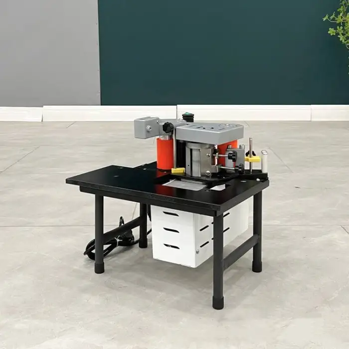 Mini Automatic Manual Woodworking Portable Edge Banding Machine Curve Straight Furniture Pvc Plywood Edge Bander Machine