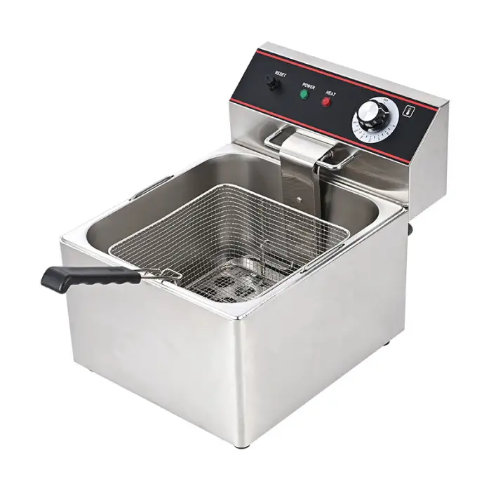 Commercial Stainless Steel Deep Fryer for French Fries and Potato Chips Electric or Gas Source