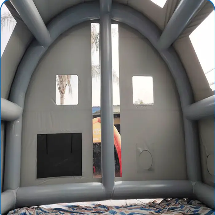 Outdoor Giant Inflatable Spray Tent air Tight Grey Inflatable Car Wash Booth for Car Painting
