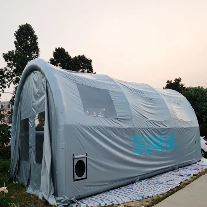 Outdoor Giant Inflatable Spray Tent air Tight Grey Inflatable Car Wash Booth for Car Painting