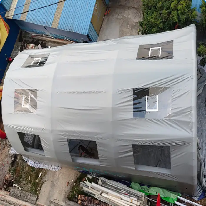 Outdoor Giant Inflatable Spray Tent air Tight Grey Inflatable Car Wash Booth for Car Painting
