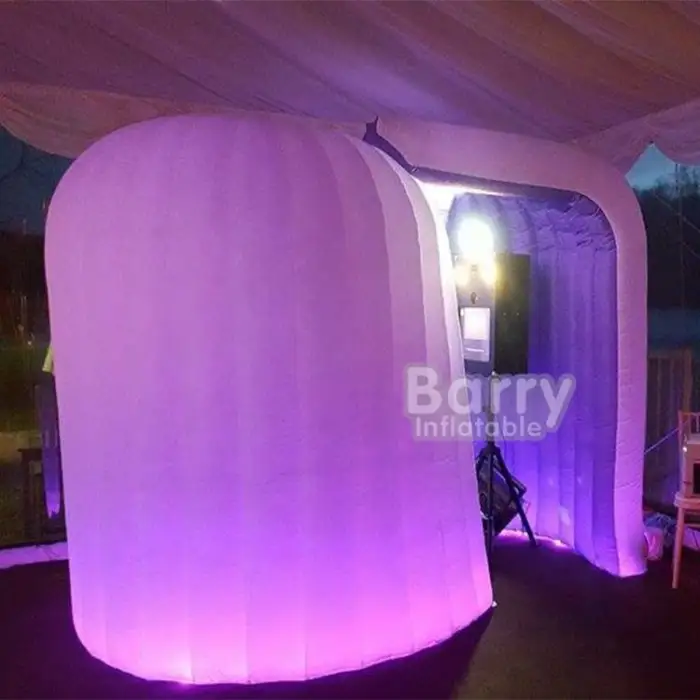 Custom Size Arrival Cube Booth for Photograph Air Inflatable Photo Booth Backdrop Led Wall Inflatable Photo Wall Tent"
