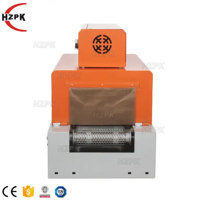 HZPK Semi Automatic Manual Box Bottle PP Plastic Film Tunnel Packaging Heat Mini Bs260 Shrink Wrap Machine Wrapping Packaged